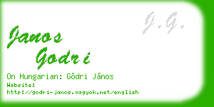 janos godri business card